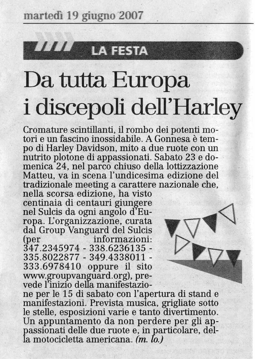 Articolo Unione Sarda hd day 2007