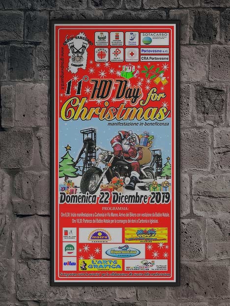 Poster HD Day for Christmas 2019 incorniciato su un muro