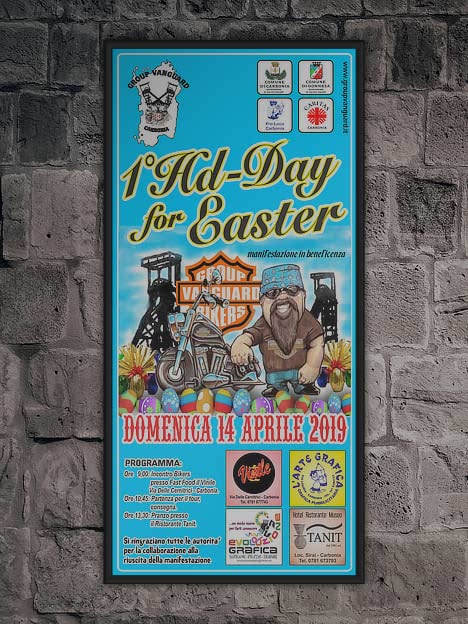 Poster Hd Day for Easter 2019 incorniciato su un muro