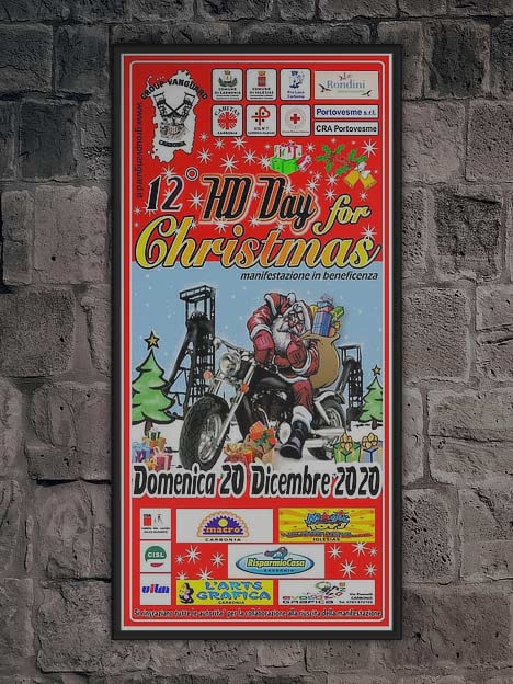 Poster HD Day for Christmas 2020 incorniciato su un muro