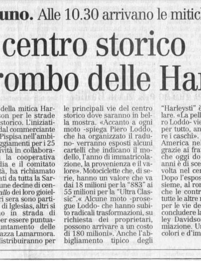 Articolo Unione Sarda hd day 2000